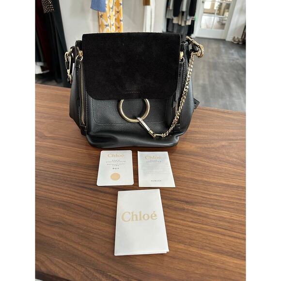 Chloe Faye Suede and Leather Backpack main image 9